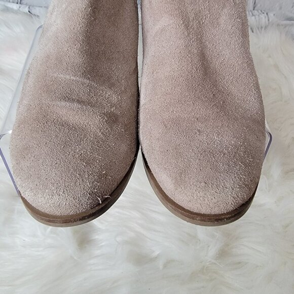 TOMS Shayne Oxford Low Top Slip On Loafer Shoe Beige Taupe Suede Bootie‎ Shoe 9 - Picture 4 of 13